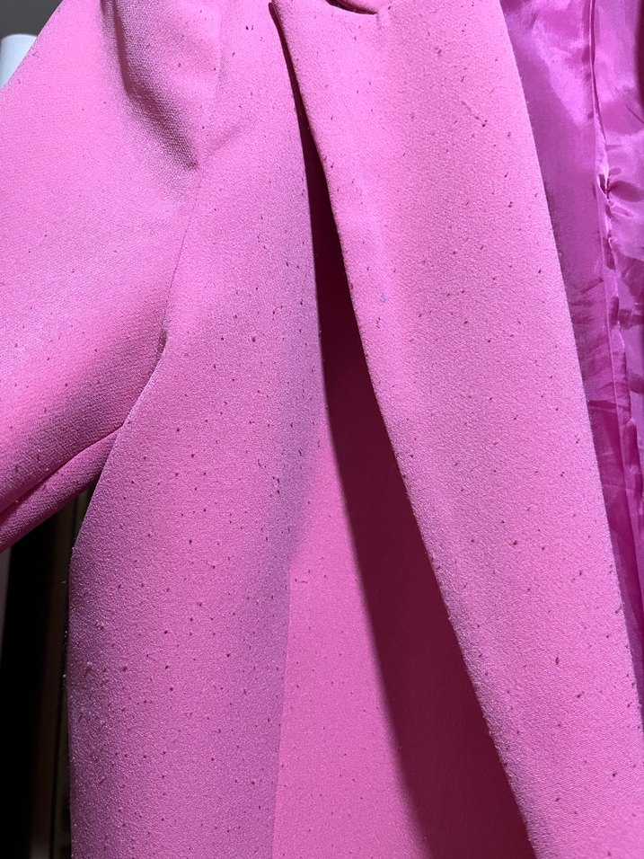 Pembe Kadın Midi Blazer Ceket - Görsel 2