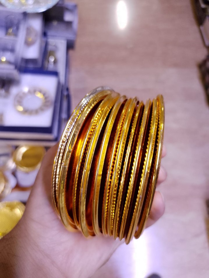 Altın ve gümüş Renkli  Desenli 6lı çay bardağı Tabak Seti - Görsel 3