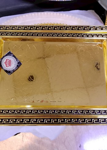 Parlak Altın Renkli 2li Mutfak Tepsisi - Görsel 2