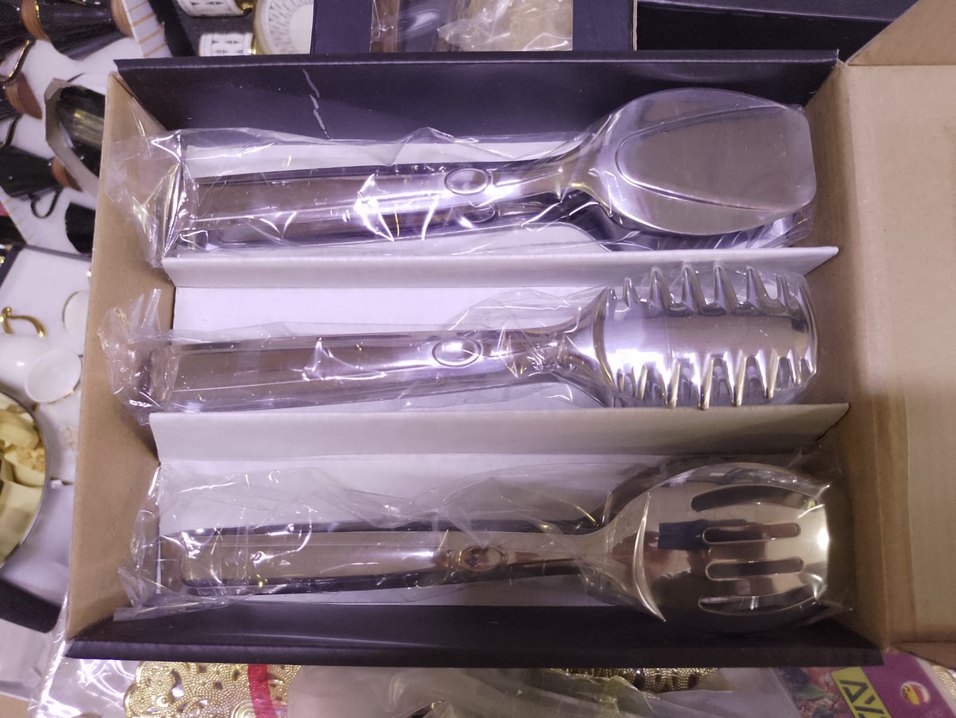 Parlak Beyaz Salata Servis Seti 3'lü - Görsel 2