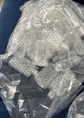 Beden Kristal Desenli Şeffaf Kadın Parfüm Şişesi