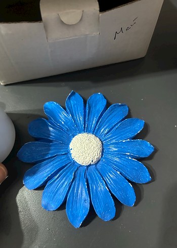 Mavi Çiçekli Seramik Bardak - Görsel 2