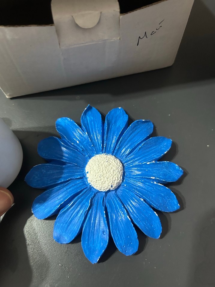 Mavi Çiçekli Seramik Bardak - Görsel 2