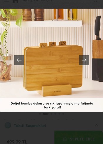 Karaca Bambu Kesme Tahtası Seti - Görsel 3