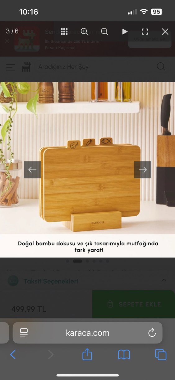 Karaca Bambu Kesme Tahtası Seti - Görsel 3