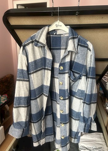 Düğmeli Kareli Pamuklu Kadın Gömlek - Görsel 5