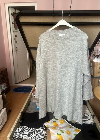 Kadın Kahverengi Boğazlı Triko Midi Kazak - Görsel 3