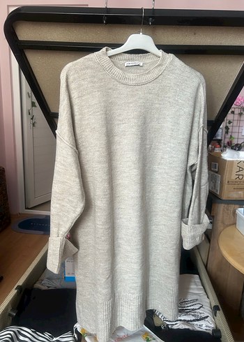 Kadın Kahverengi Boğazlı Triko Midi Kazak - Görsel 2