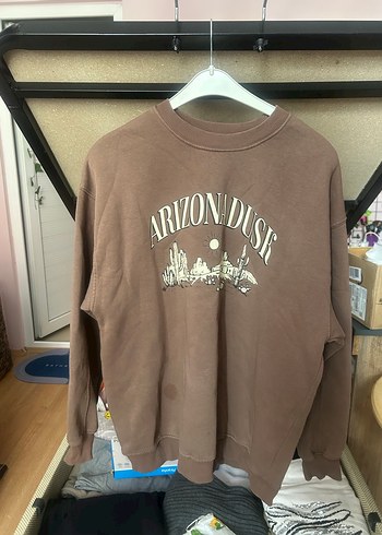 Kadın Rahat Kesim Baskılı Triko Sweatshirt - Görsel 6