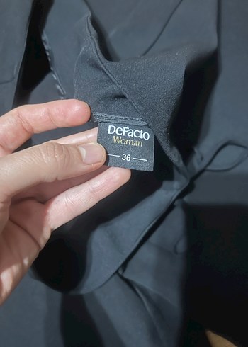 Kuş Gözü Detaylı Siyah Kadın Pantolon - Görsel 4