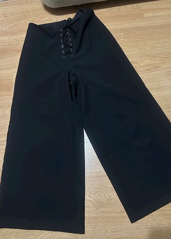 Kuş Gözü Detaylı Siyah Kadın Pantolon - Görsel 2