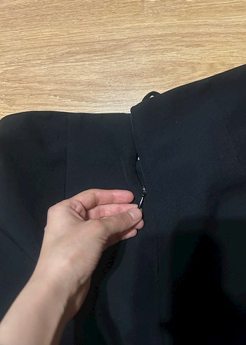 Kuş Gözü Detaylı Siyah Kadın Pantolon - Görsel 5