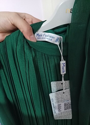 Etiketli şifon janjan elbise. Hiç giyilmedi sadece denedim. Son  - Görsel 3