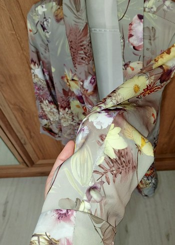 xs Beden çeşitli Renk Çiçek Desenli Uzun Kollu ince ceket