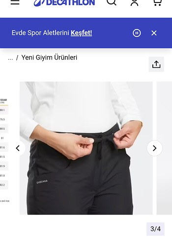 Siyah kadın outdoor Pantolon - Görsel 3