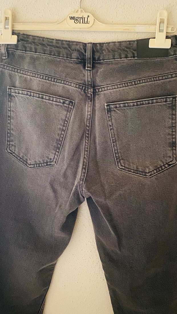 ZARA STRAİGHT ŞERİTLİ  KOT PANTOLON - Görsel 5