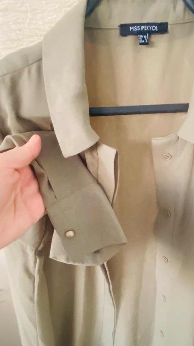 İPEKYOL Düğmeli Uzun Kollu Kadın Gömlek - Görsel 4