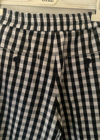 MANGO  Ekose Pilili Midi Pantolon - Görsel 6