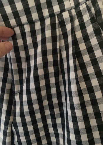 MANGO  Ekose Pilili Midi Pantolon - Görsel 4