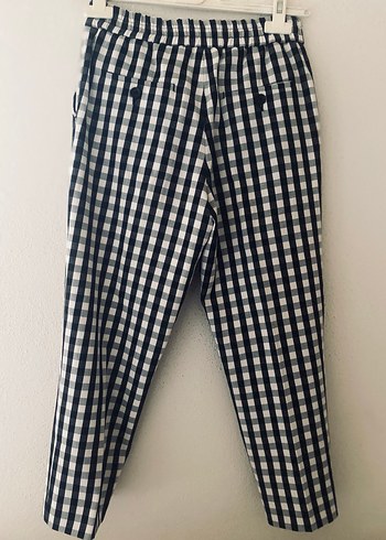 MANGO  Ekose Pilili Midi Pantolon - Görsel 5