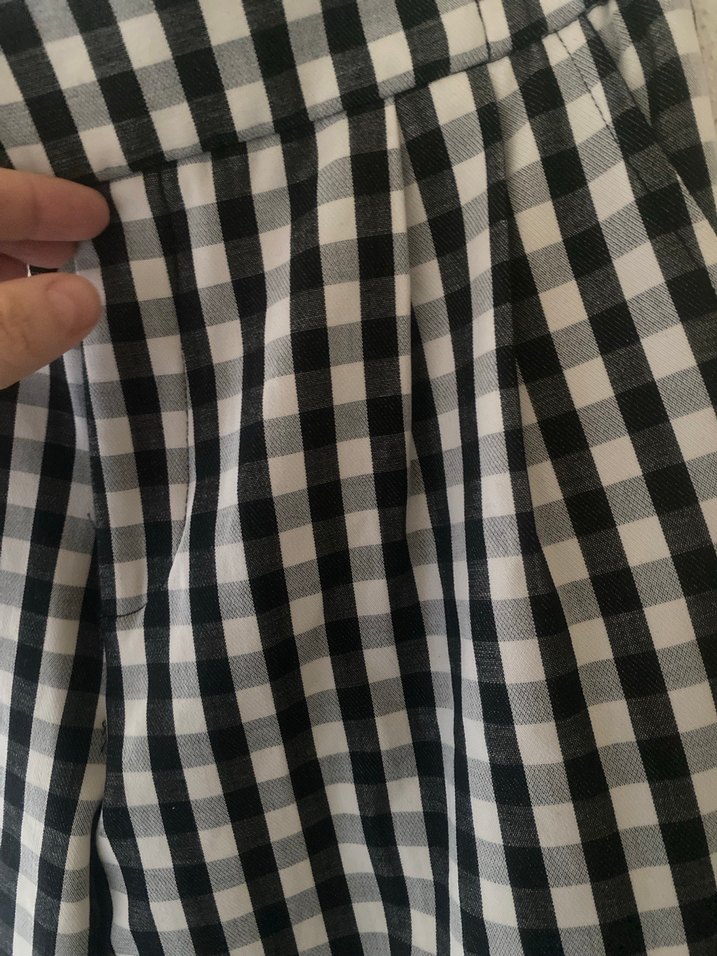 MANGO  Ekose Pilili Midi Pantolon - Görsel 4