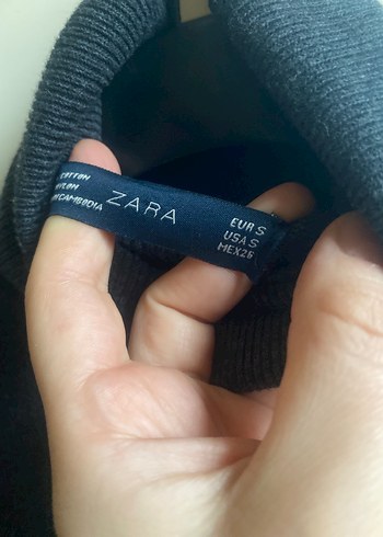 Zara Gri Kadın Boğazlı Triko Kazak - Görsel 3