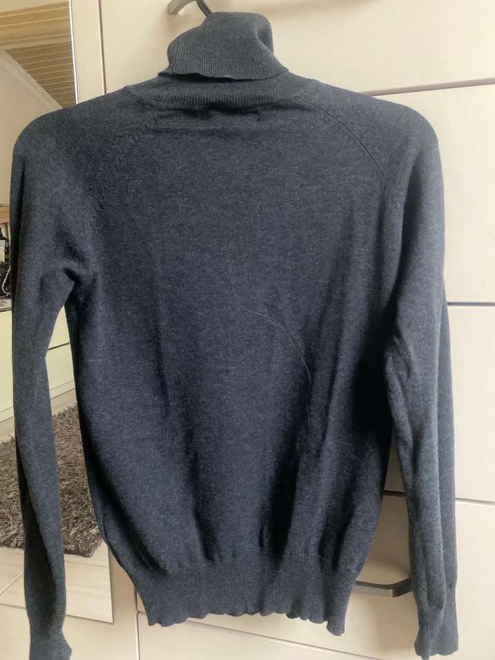 Zara Gri Kadın Boğazlı Triko Kazak - Görsel 4