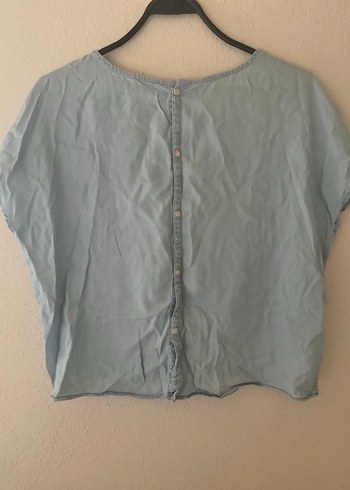 MANGO İNCE KOT  Kısa Kollu Tişört - Görsel 5