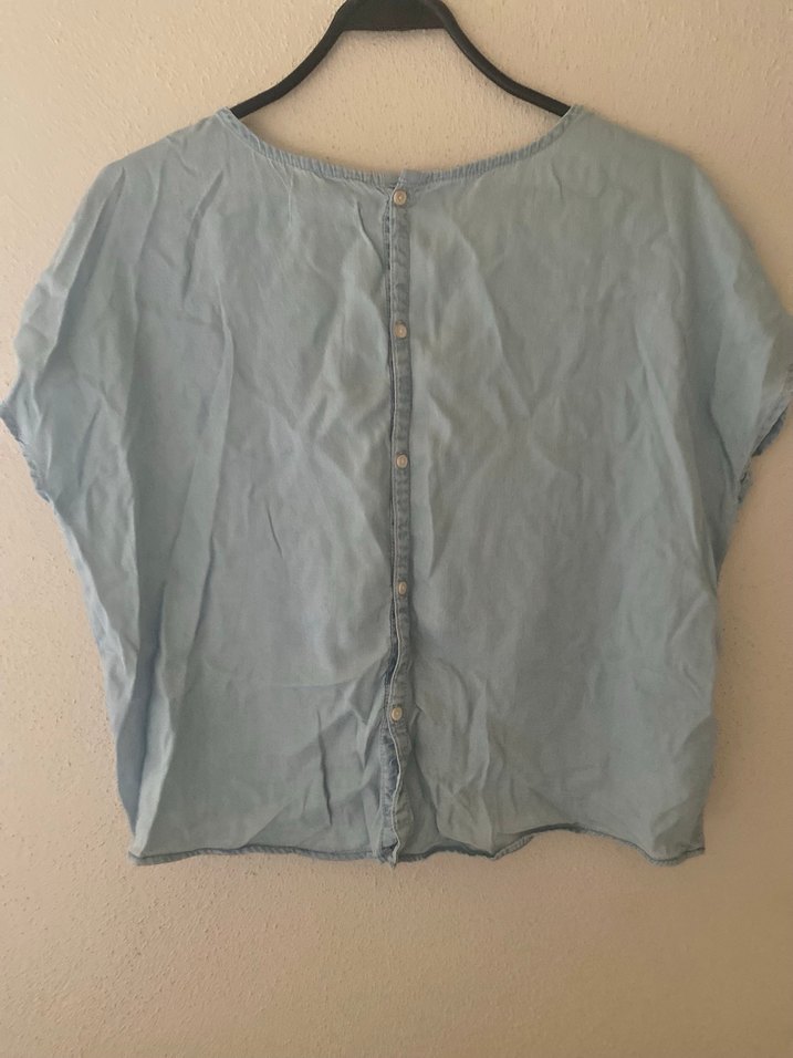 MANGO İNCE KOT  Kısa Kollu Tişört - Görsel 5