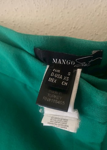 MANGO Yeşil Mini Şort - Görsel 3