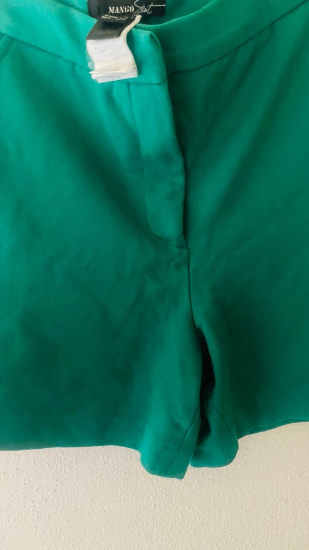 MANGO Yeşil Mini Şort - Görsel 4