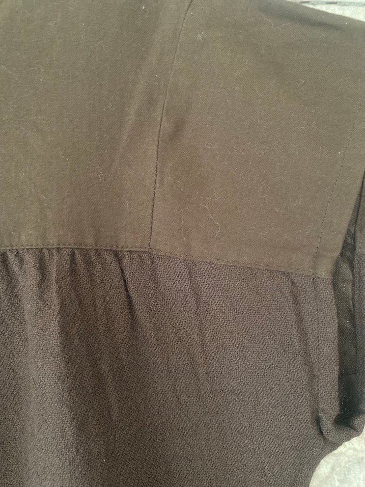 MANGO Kahverengi Kolsuz Keten Midi Elbise - Görsel 3