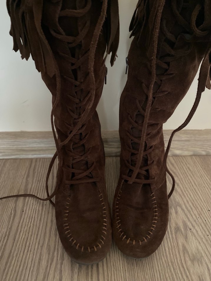 NİNE WEST GERÇEK SÜET DERİ  ÇİZME - Görsel 4