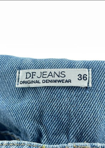 Kadın Mavi Kot Askılı Şort Tulum - Görsel 4