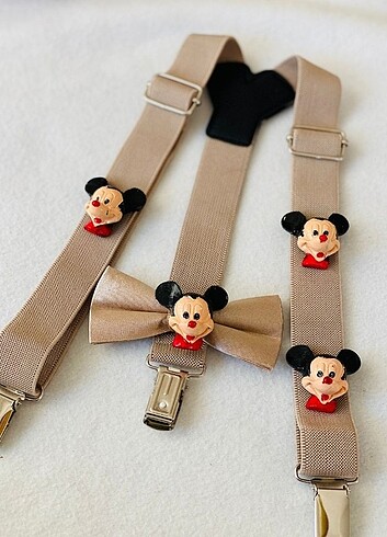 Mickey konseptli askı papyon set