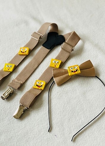 Süngerbob askı taç set