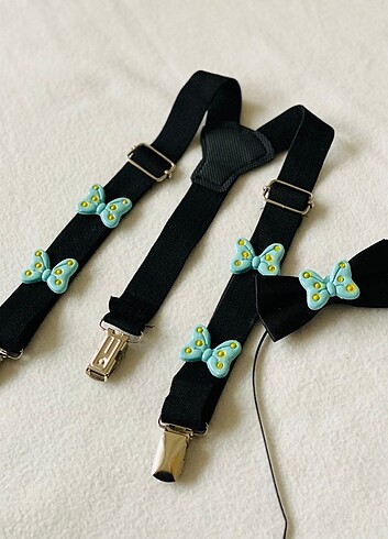 Kelebek konseptli askı taç set