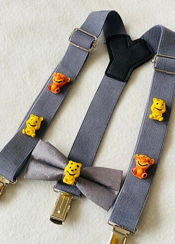 Winnie ve tigger konseptli askı papyon set