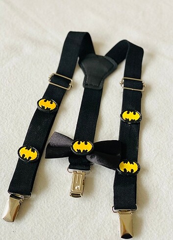 Batman konseptli asmı papyon set