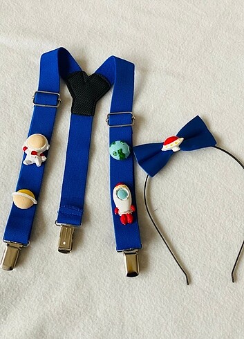  Beden çeşitli Renk Astronot konseptli askı taç set