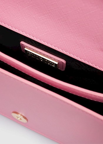 Versace Zincir Detaylı Pembe Deri Kadın Çanta VERSACE
