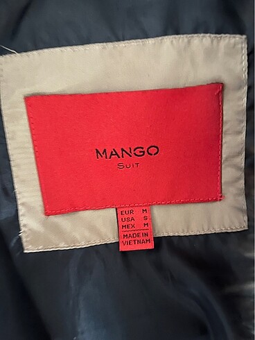 m Beden Mango kaz tüyü mont