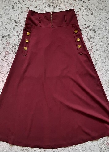 Bordo Kloş Etek 