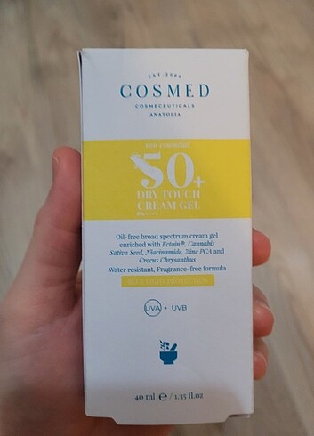 Cosmed Dry Touch Cream Gel Spf 50 + Güneş Kremi
