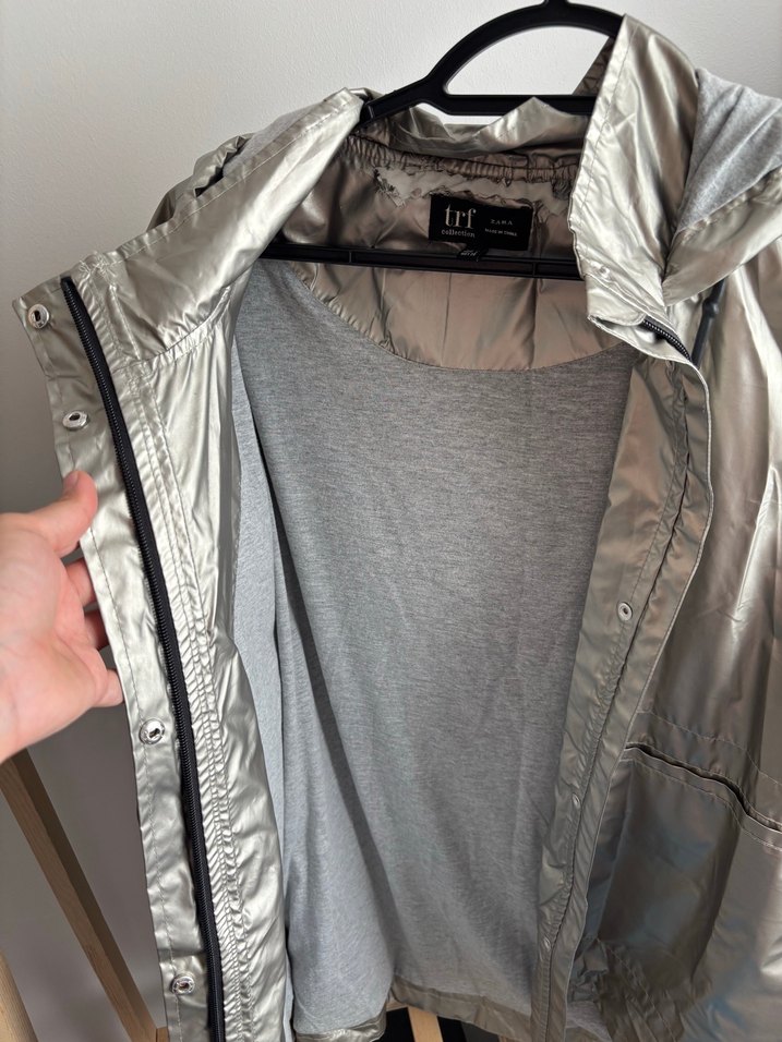 Gri Metalik yağmurluk mevsimlik - Görsel 4