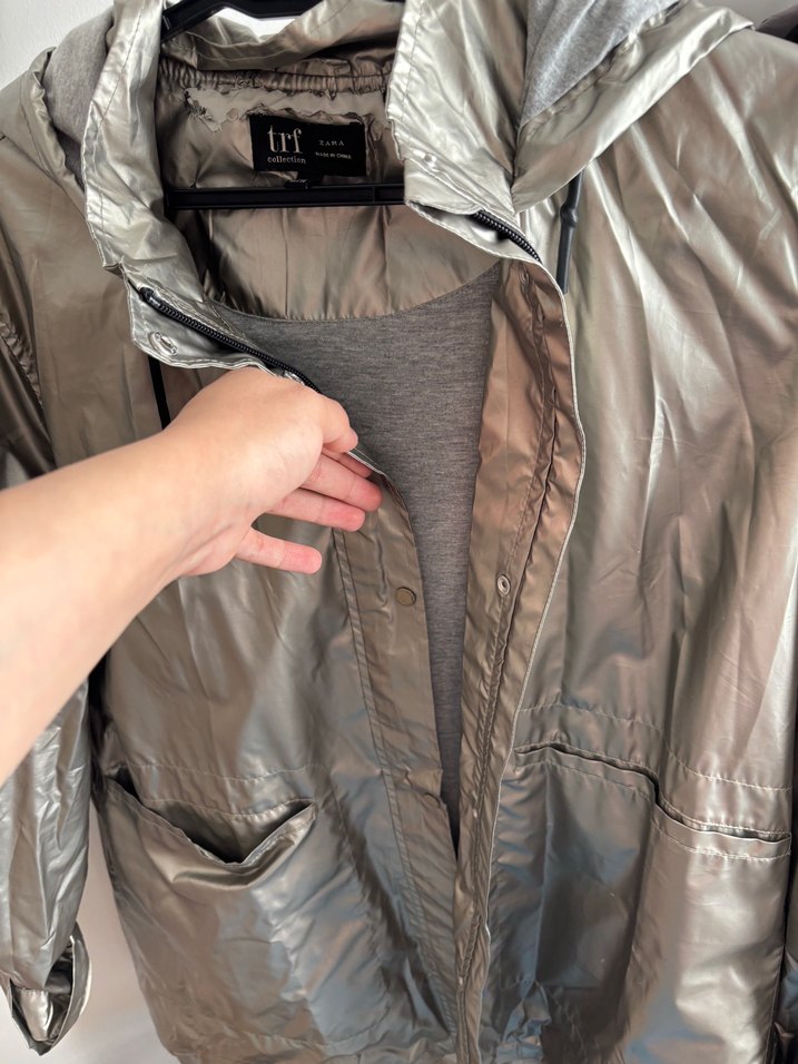 Gri Metalik yağmurluk mevsimlik - Görsel 2