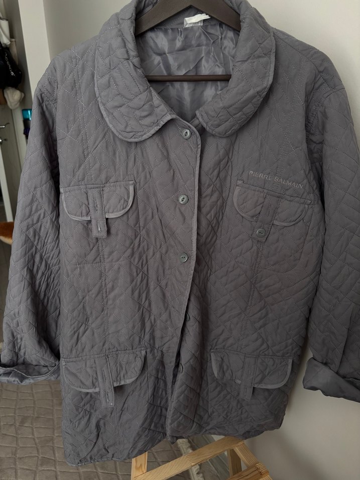 Düğmeli Gri  Kadın Ceket - Görsel 3