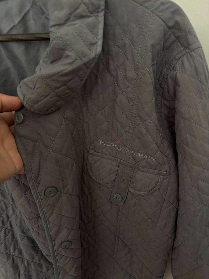 Düğmeli Gri  Kadın Ceket - Görsel 2