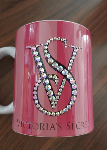 Pembe Victoria's Secret Taşlı Kupa - Görsel 2