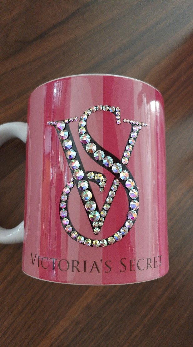 Pembe Victoria's Secret Taşlı Kupa - Görsel 2